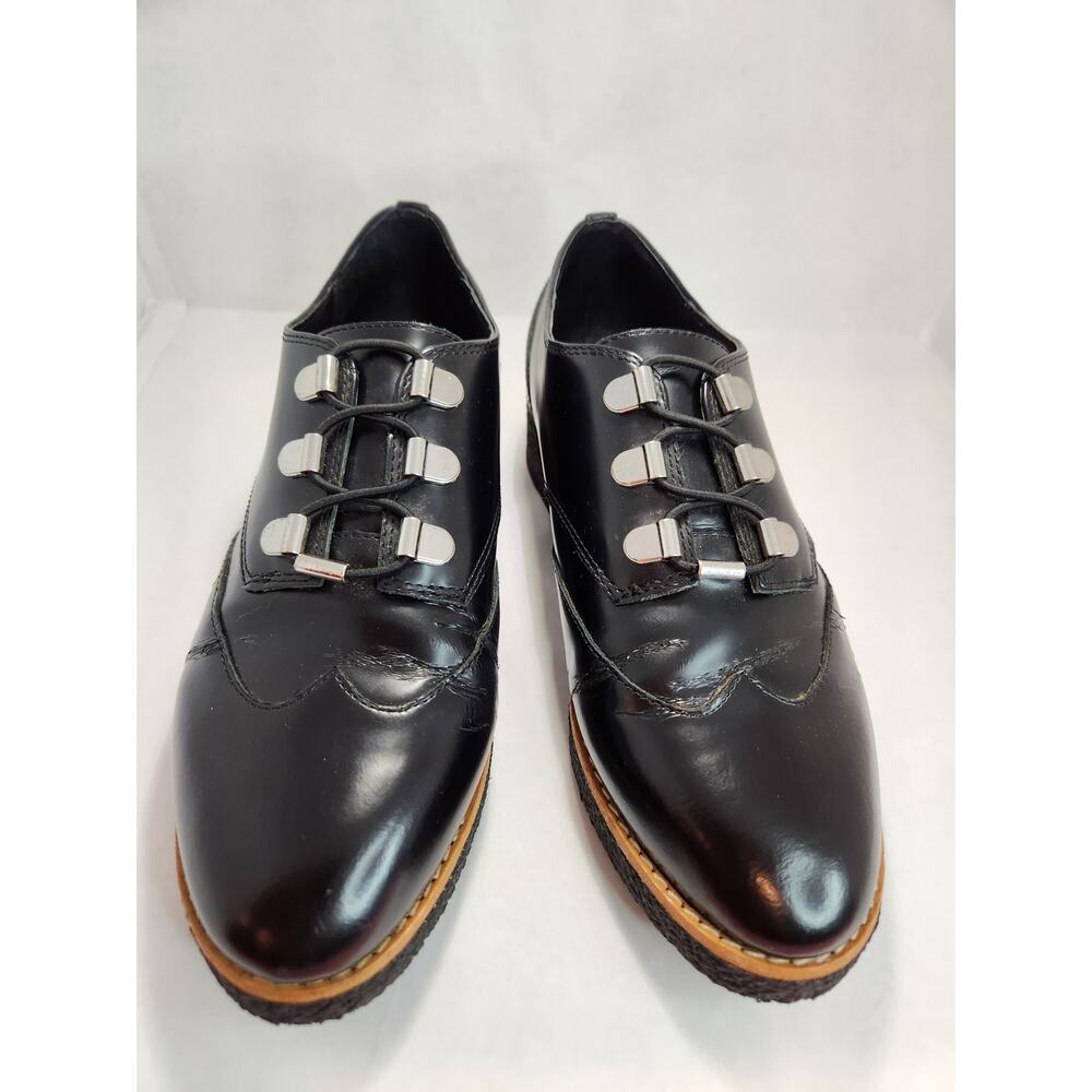 Rebecca Minkoff Black Leather Lace-Up Platform‎ Shoes – Size 7M, Stylish comfort